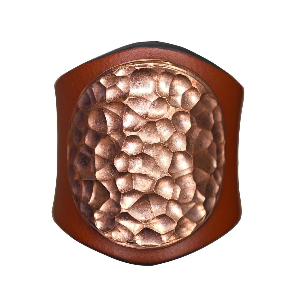 3986 Western Hammered Leather Scarf Square Scarf Slide Ring Buckle 1Pcs